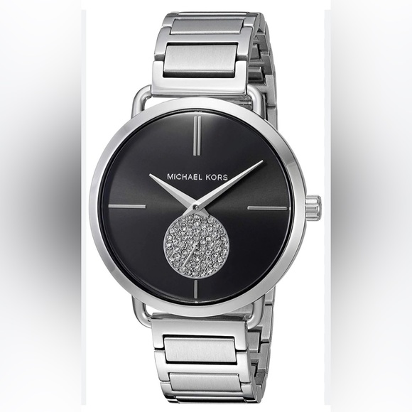 MICHAEL KORS. Portia Silver-Tone Watch
Style # MK3638. Used, good condition - Picture 1 of 2